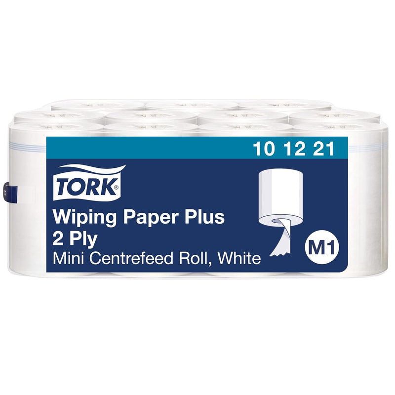 Tork 101221 Starke Mehrzweck Papierwischtücher für das M1 Innenabrollung Mini Spendersystem / 2-lagi