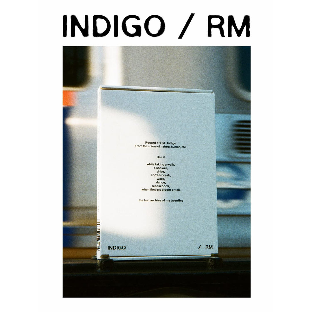 RM of BTS - [Indigo] (Book Edition) Outer Box + Book + CD + Postcard + Photocard + Fabric Card + Ins