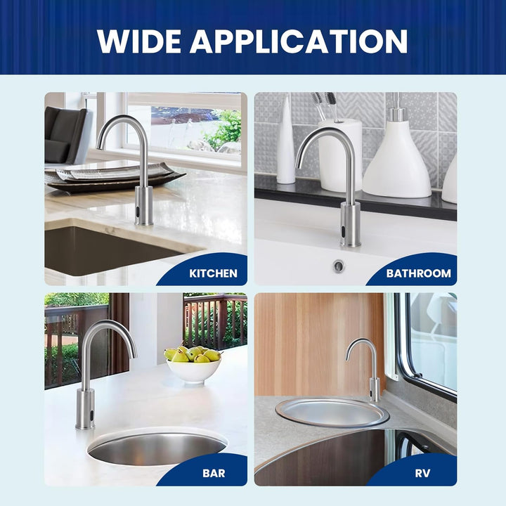 iVIGA Wasserhahn Sensor, Badarmatur Infrarot Sensor für Badezimmer Wasserhahn Bad Automatisch mit St