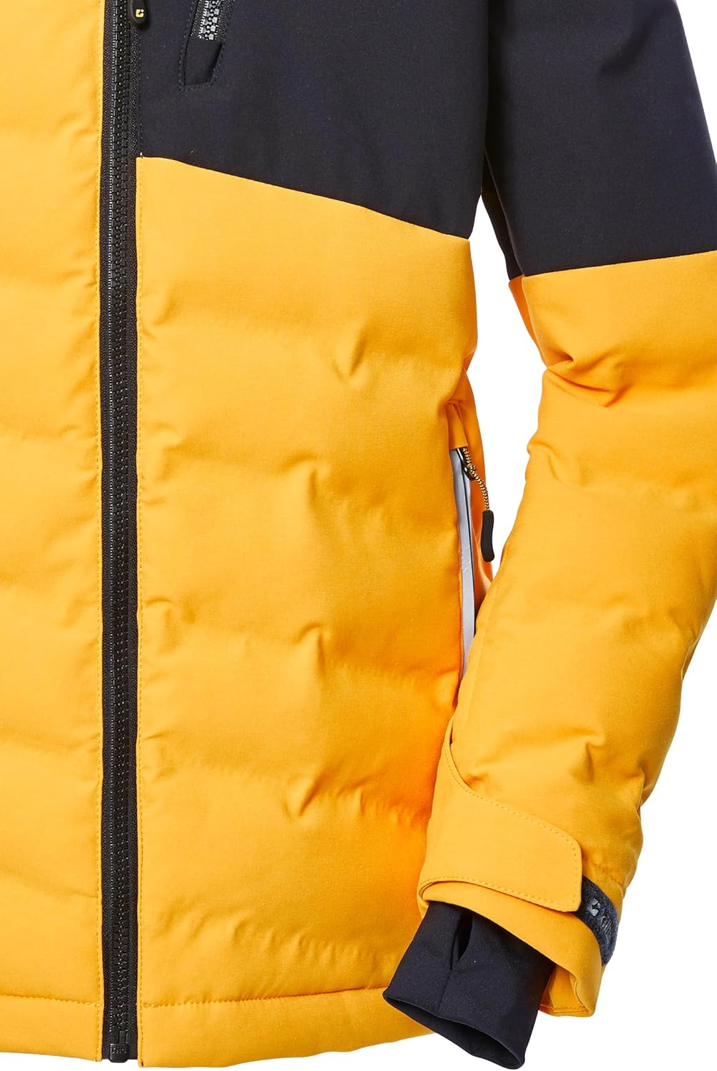 Killtec Jungen Ksw 172 Bys Ski Qltd Jckt Skijacke/Steppjacke mit Kapuze und Schneefang 152 dunkelgel