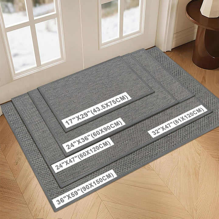 LEKEEPGO Fussmatte Innen 60 x 120 cm, rutschfest Fussmatte, waschbar Schmutzfangmatte, Dünn Türmatte