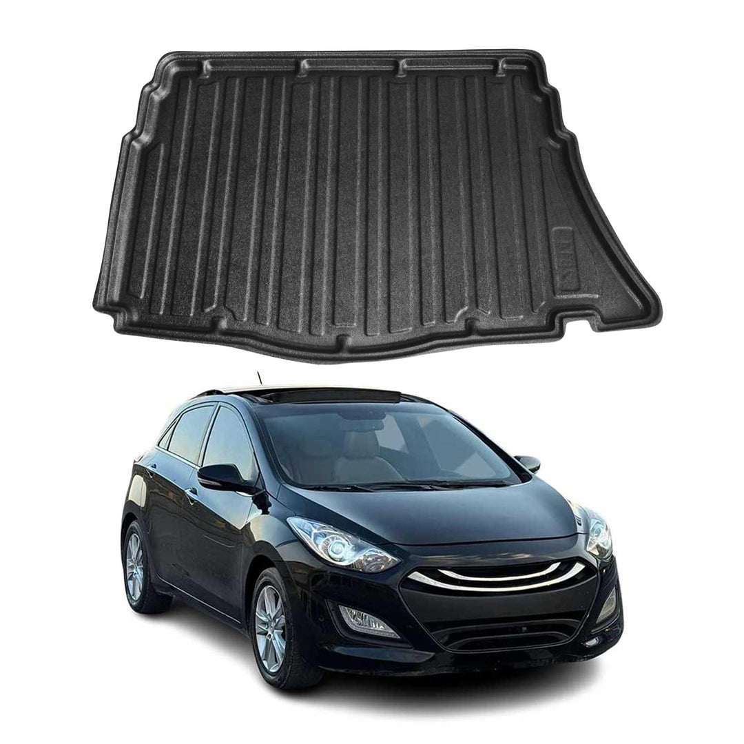 OMAC Kofferraumwanne Laderaumwanne kompatibel mit Hyundai i30 Schrägheck 2012-2016 TPE Schwarz