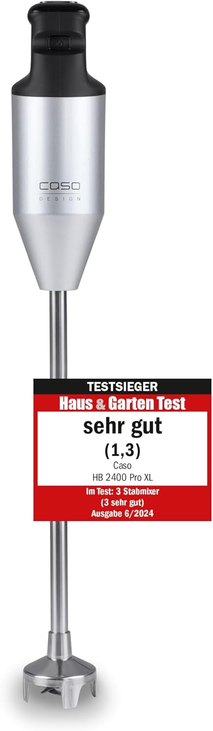 CASO HB 2400 Pro XL-Design Stabmixer Inkl. Zubehör, kraftvoller Stabmixer zum Mixen, Rühren, Quirlen