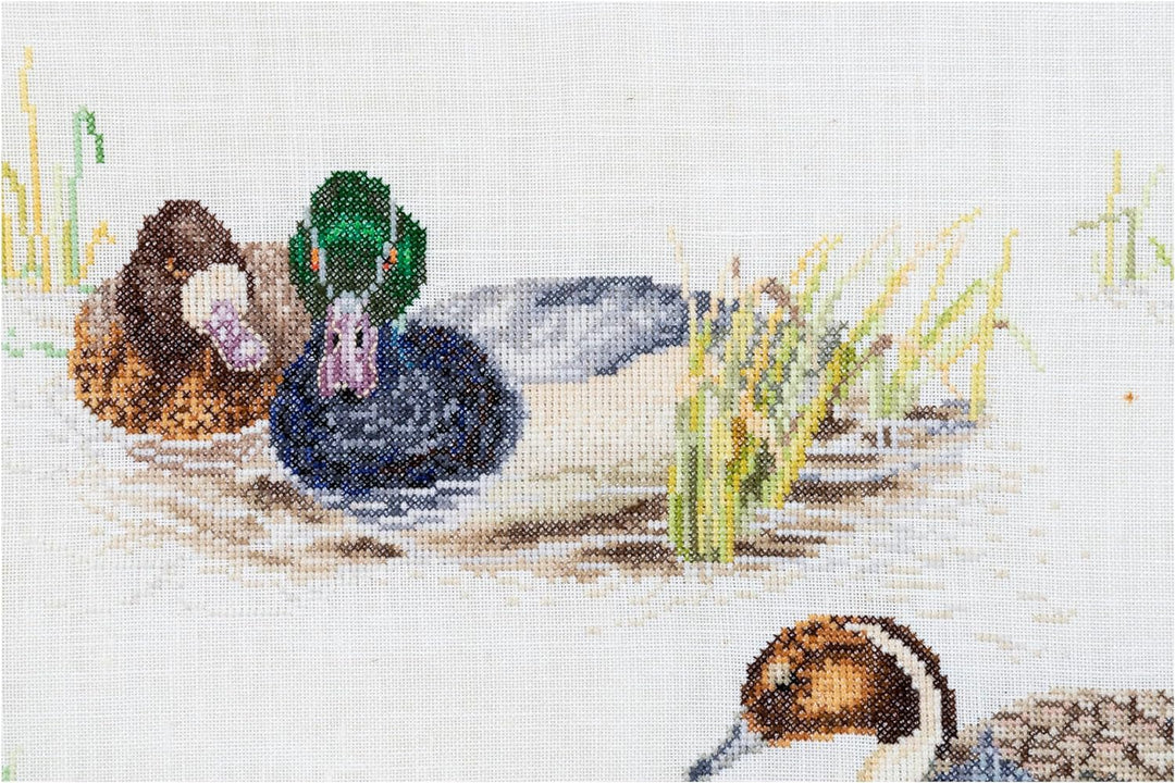 Thea Gouverneur - Kreuzstich-Set - Enten - Leinen - 36 Count - Für Erwachsene - 2064