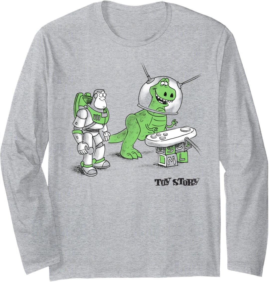 Disney Pixar Toy Story Buzz & Rex Let's Play Doodle Langarmshirt