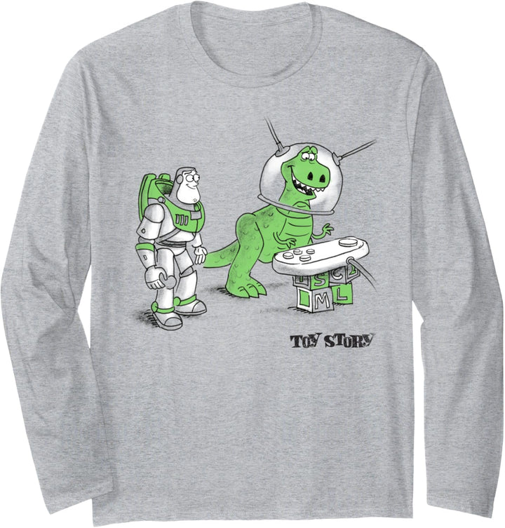 Disney Pixar Toy Story Buzz & Rex Let's Play Doodle Langarmshirt