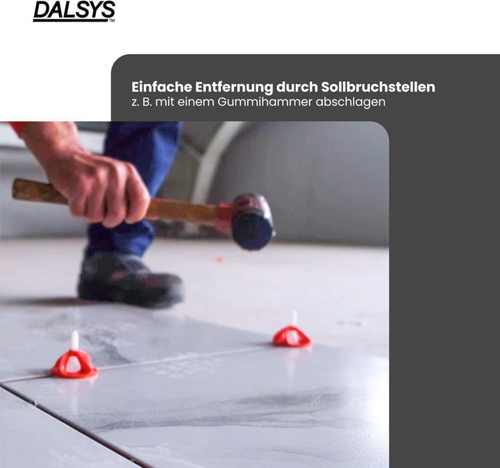 Dalsys Fliesen Nivelliersystem 100 Hauben, Verlegehilfe Set, Fliesenleger Werkzeug 100 Hauben Hauben