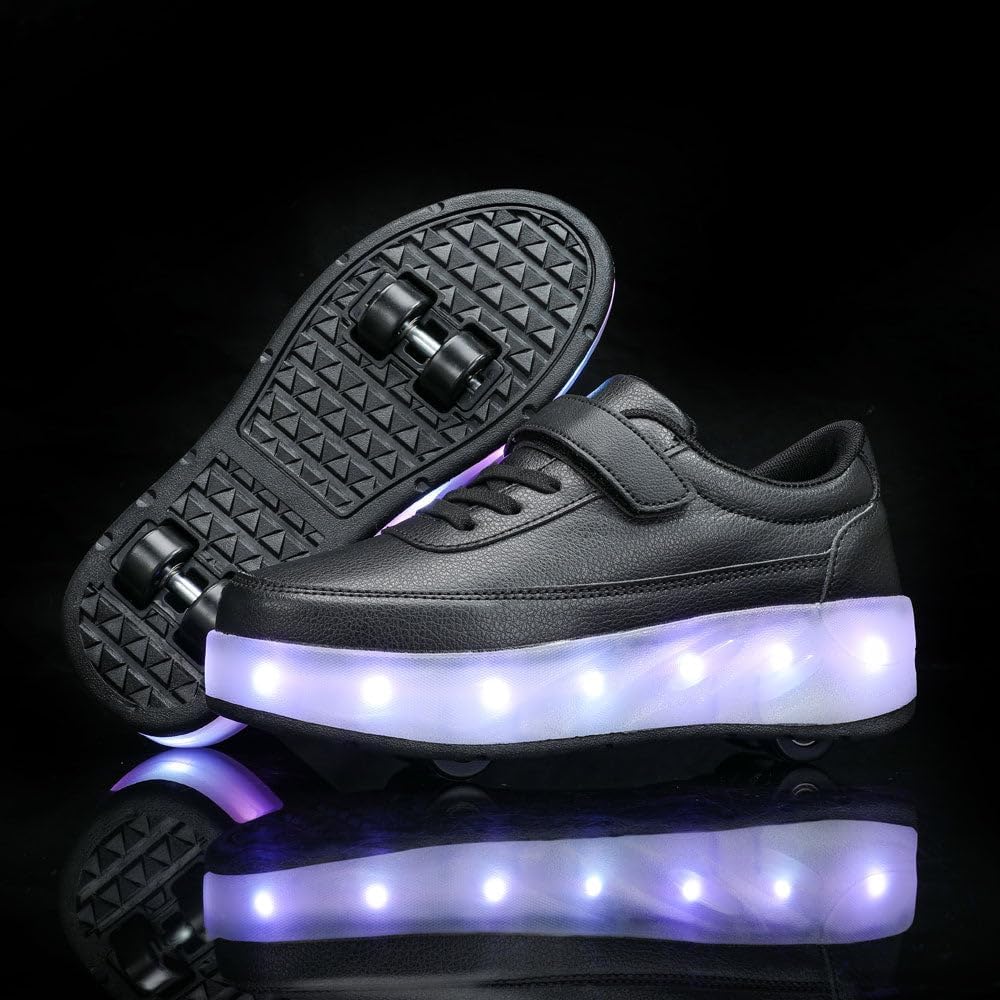 HUSKSWARE Rollschuhe Schuhe Jungen Mädchen Mit 4 Rollen Skateboardschuhe, verstellbar Jugend Schuhe