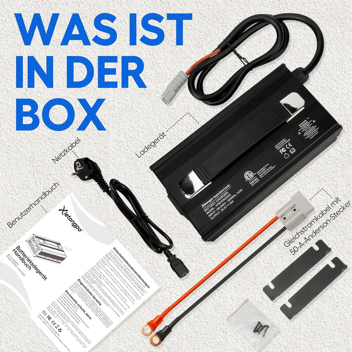 29,2V 20A LiFePO4 Ladegerät für 24V Lithium Deep Cycle Akkus | mit Mehreren Schutzfunktionen von Woh