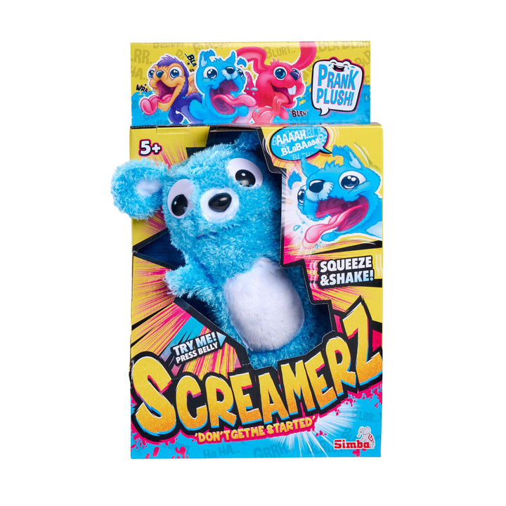 Simba 105953331 ScreamerZ Bär „Babbling Bear“ mit Sound - witziges Kuscheltier mit Schrei-Geräuschen