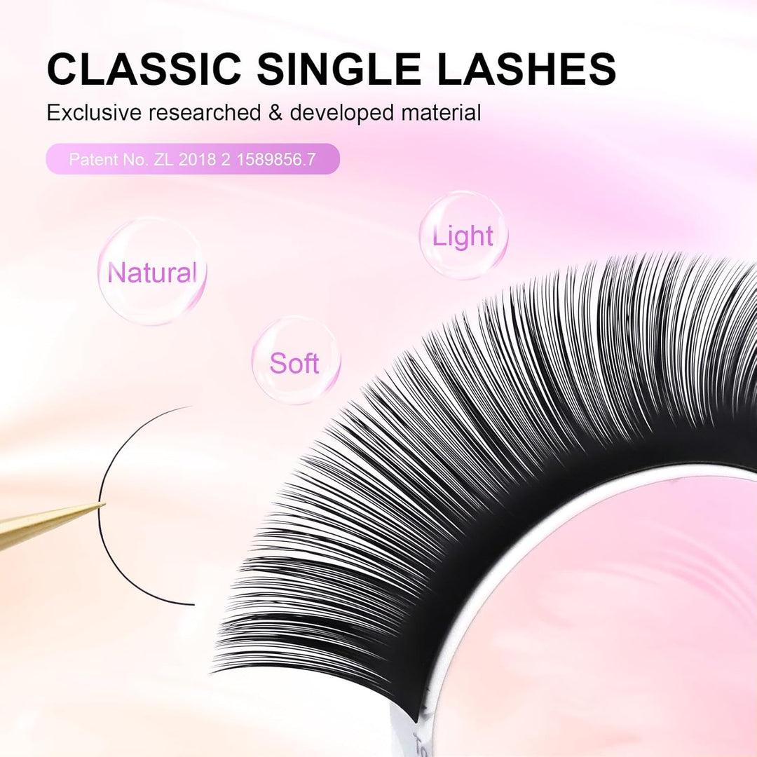 NAGARAKU 5er-Pack Classic Wimpern 2. Gen 0,05 C 7-15mm Für 1:1 &amp; Volumen 5 Trays 7-15mm 0.05 C 2. Ge