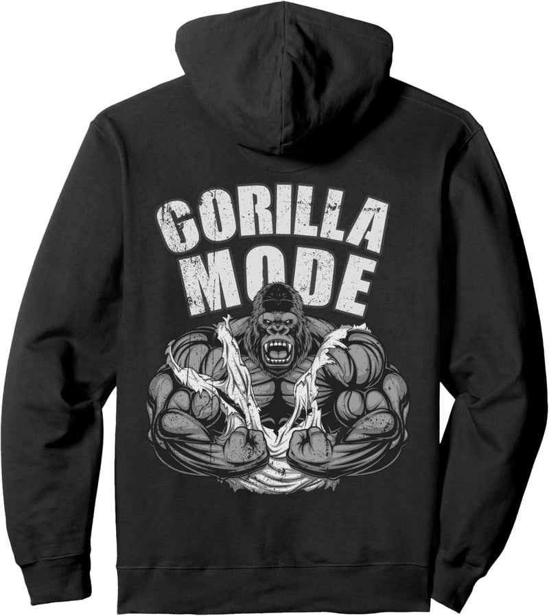 Gorilla Mode Fitness-Affe Fitness Trainer Swole Affe auf der Rückseite Pullover Hoodie