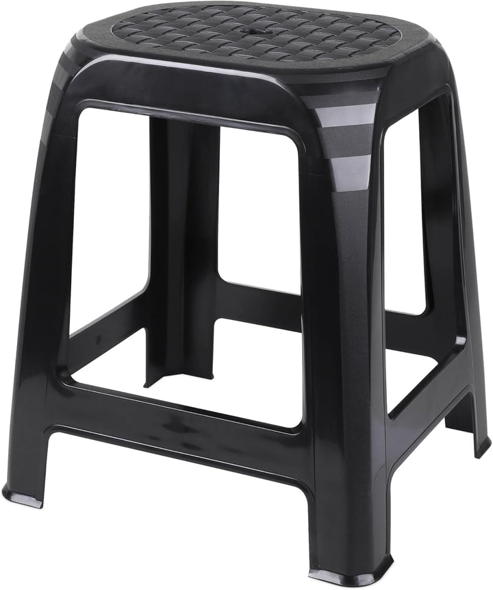 Kunststoff Tritthocker schwarz Belastbarkeit bis 120 kg - 46 x 41 cm - Küchen und Badezimmer Hocker