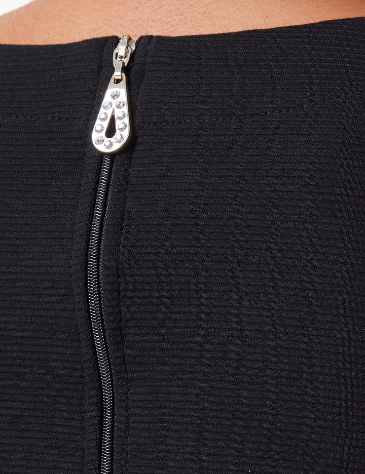 Trigema Halbarm Kleid mit Kristallsteinen XS Schwarz, XS Schwarz