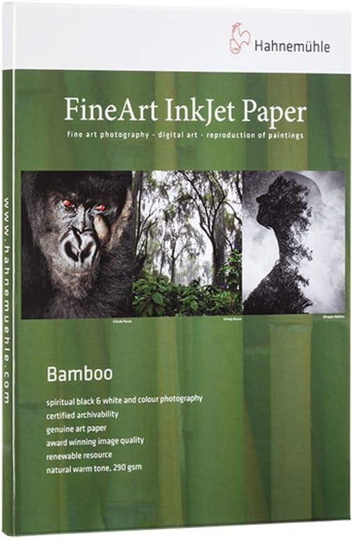 Hahnemühle 10641611 Digital FineArt Bamboo, 290 g/m², DIN A4, 210 x 297 mm, naturweiss, 210 x 297 mm