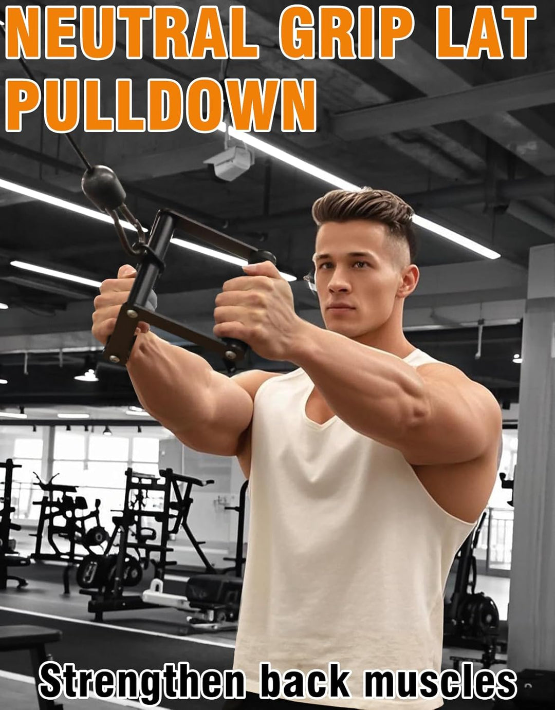Fitarc Double D Reihe Griff, LAT Pull Down Griff, LAT Pulldown Anbauteile, Close Grip Kabel Befestig