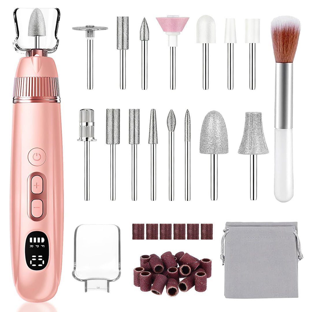 Elektrische Nagelfeile Nagelfräser Kabellos - 15 in 1 Professionell Fräser Nägel Nail Drill, Nagelfr