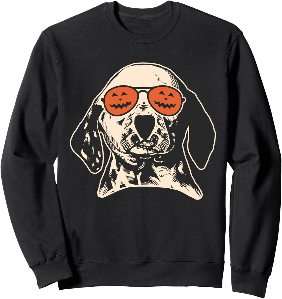 Dalmatiner-Sonnenbrille in Kürbisform – Dalmatiner-Halloween Sweatshirt