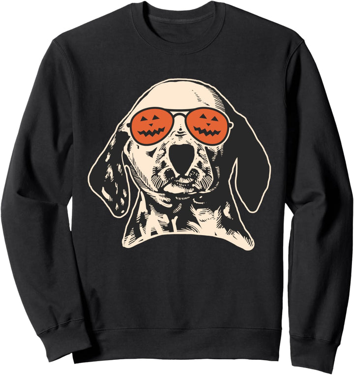 Dalmatiner-Sonnenbrille in Kürbisform – Dalmatiner-Halloween Sweatshirt