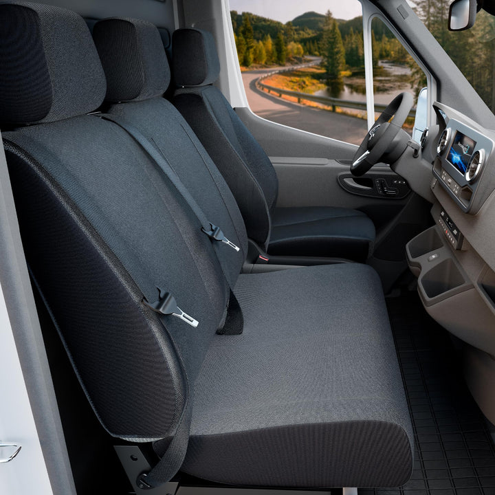 Walser Transporter Sitzbezüge Auto kompatibel mit Mercedes-Benz Viano/Vito, Einzel/Doppelbank, Auto