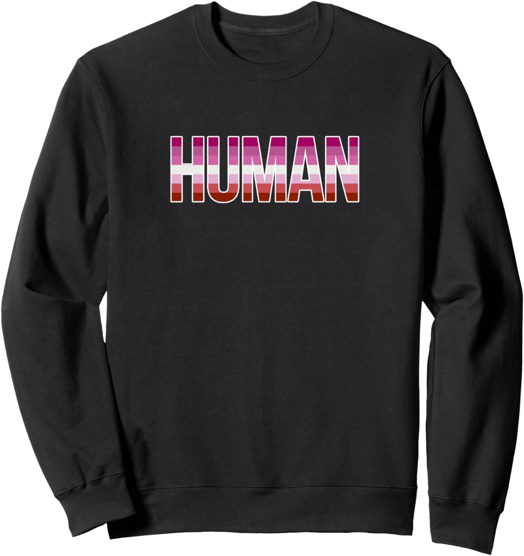 Lesbian Human Cute Trendy LGBTQ Gay Pride Flag Aesthetic Sweatshirt