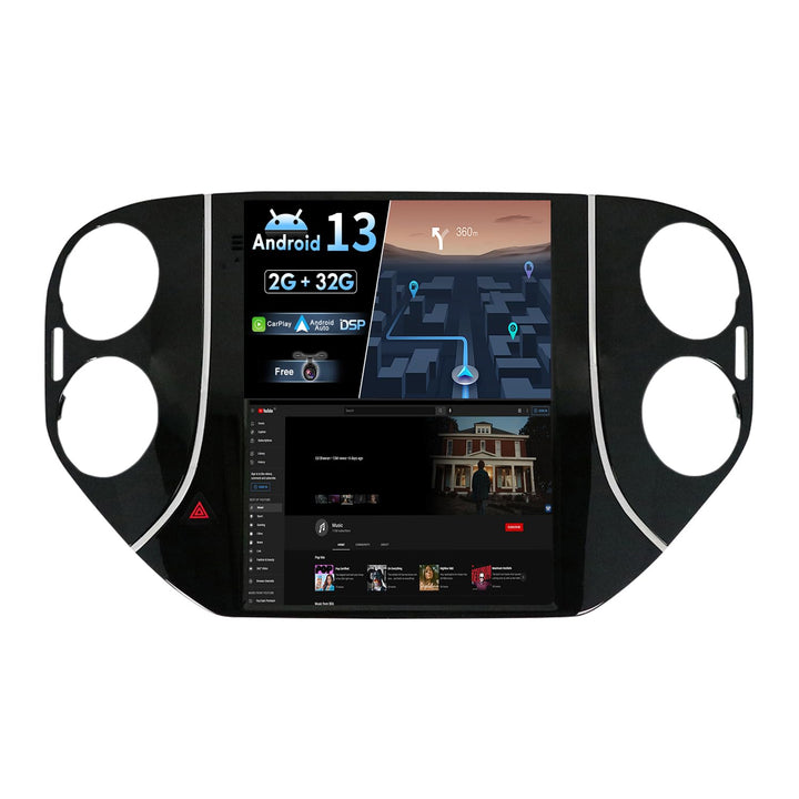 JOYX Android 13 Autoradio Passt für VW Tiguan (2010-2012) - Rückfahrkamera KOSTENLOS - [2G+32G] - 9.