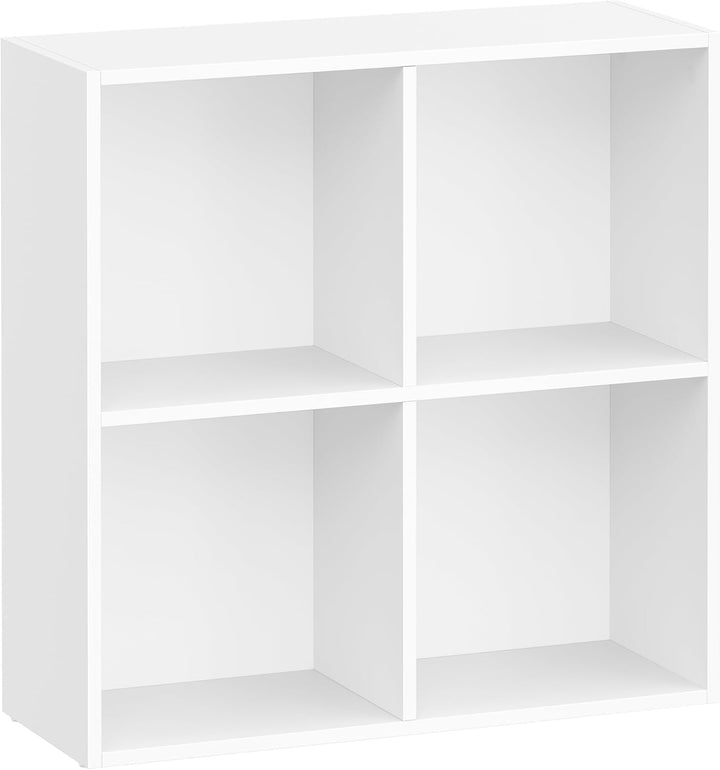 VASAGLE Bücherschrank, Bücherregal, mit 4 Fächern, Büroregal, Würfelregal, Standregal, für Wohnzimme