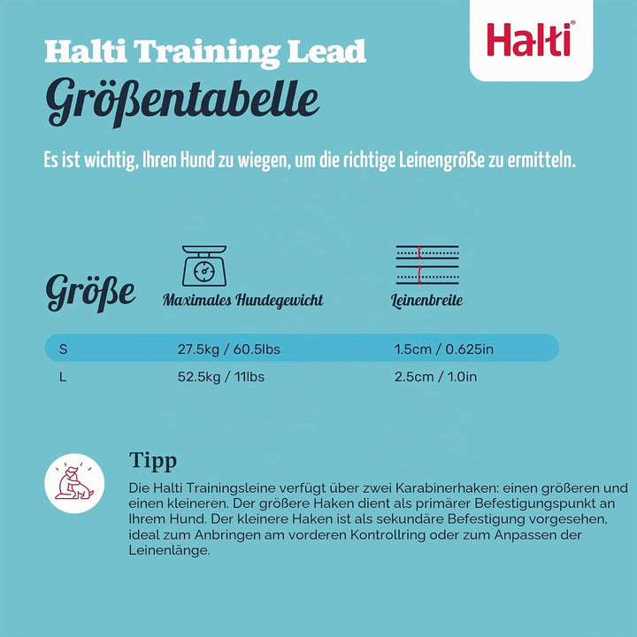 Halti No Pull Geschirr und Trainingsleine Kombipack, stoppt Hund beim Ziehen auf Spaziergängen mit H