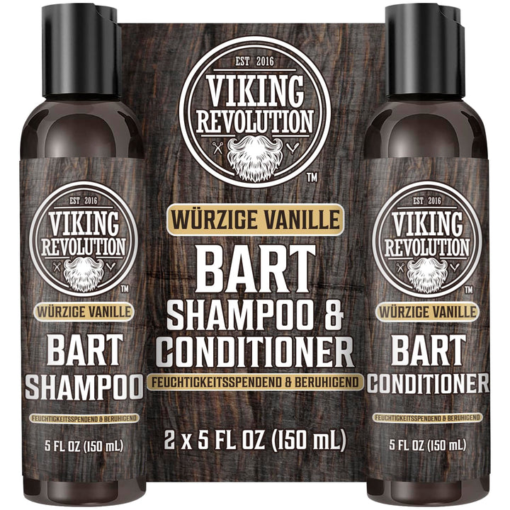 Viking Revolution - Bartshampoo & Conditioner Set - Erweicht, Glättet & Stärkt den Bartwuchs - Barts