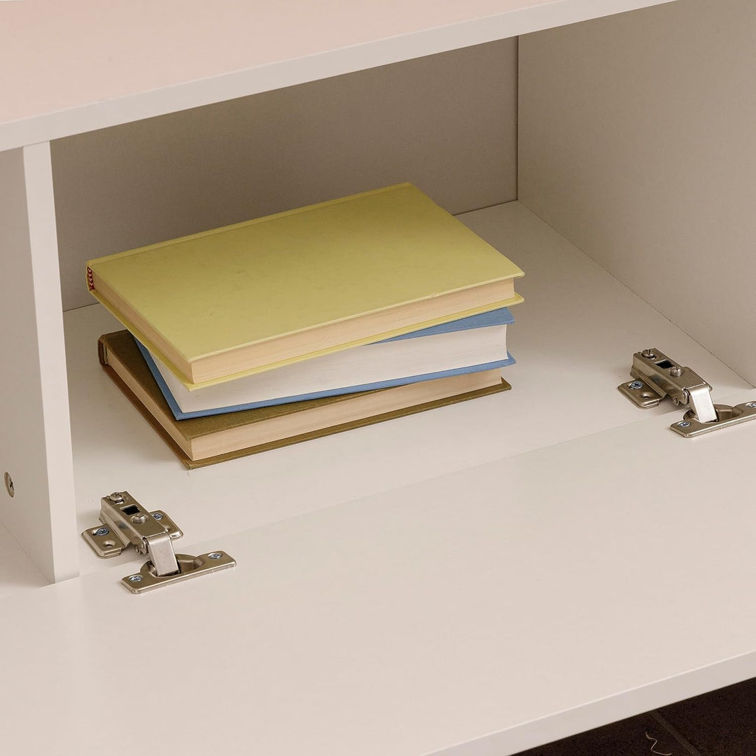 Baroni Home TV-Schrank mit 3 Schubladen, Loch für Kabeldurchführung aus MDF, TV-Konsole für Schlafzi