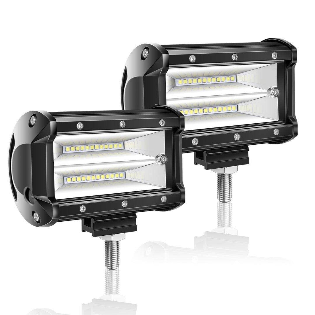 Willpower 2pc LED Scheinwerfer 5‘’ 13cm 72W LED Arbeitsscheinwerfer 12V 24V Zusatzscheinwerfer Auto