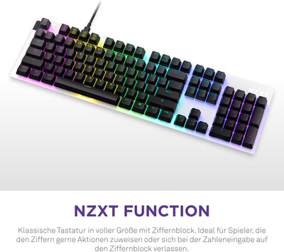 Nzxt Function - KB-1FSDE-WR - Mechanische Gaming Tastatur - MX-kompatible Hot-Swap-fähige Switches -