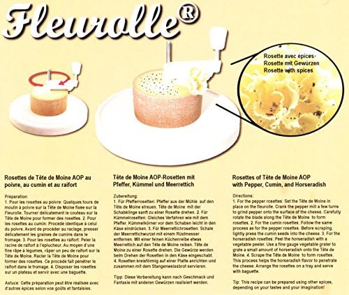 FLEUROLLE EDELSTAHL KÄSEHOBEL FÜR TETE DE MOINE CHOC O ROLLES/ROULETTE - SPÜLMASCHINENFEST