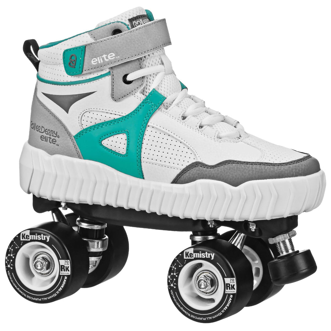 Roller Derby Mens 5/Womens 6 Weiss/Blaugrün, Mens 5/Womens 6 Weiss/Blaugrün