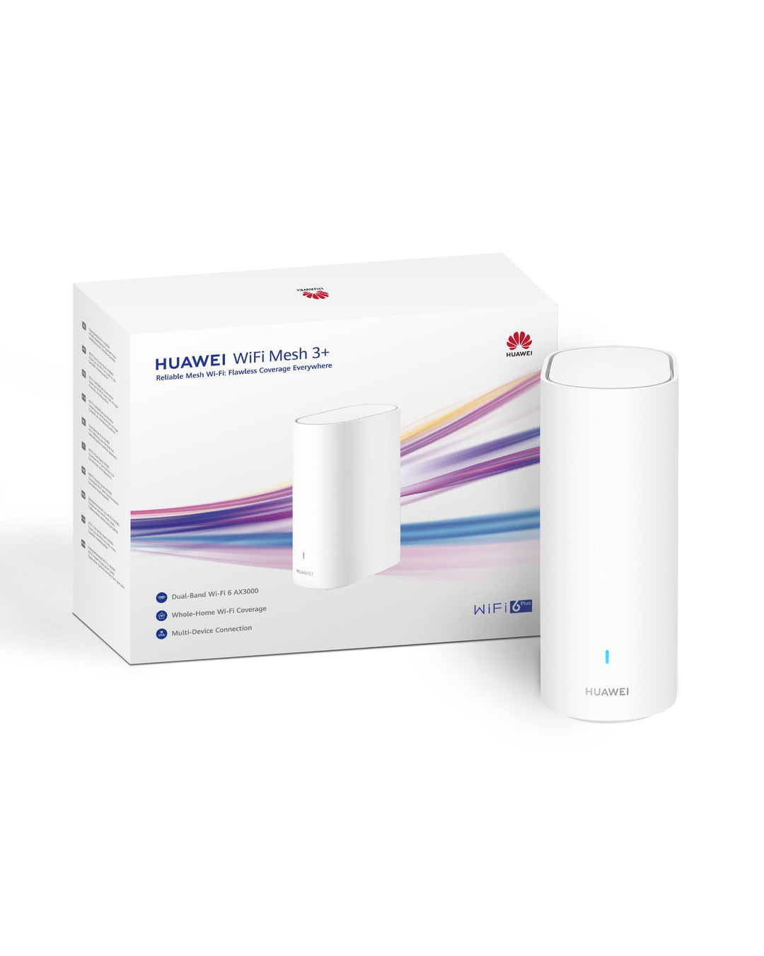 HUAWEI WiFi Mesh 3+ Router, Dual-Band Wi-Fi 6 AX3000, WLAN-Abdeckung im ganzen Haus, nahtloses Roami