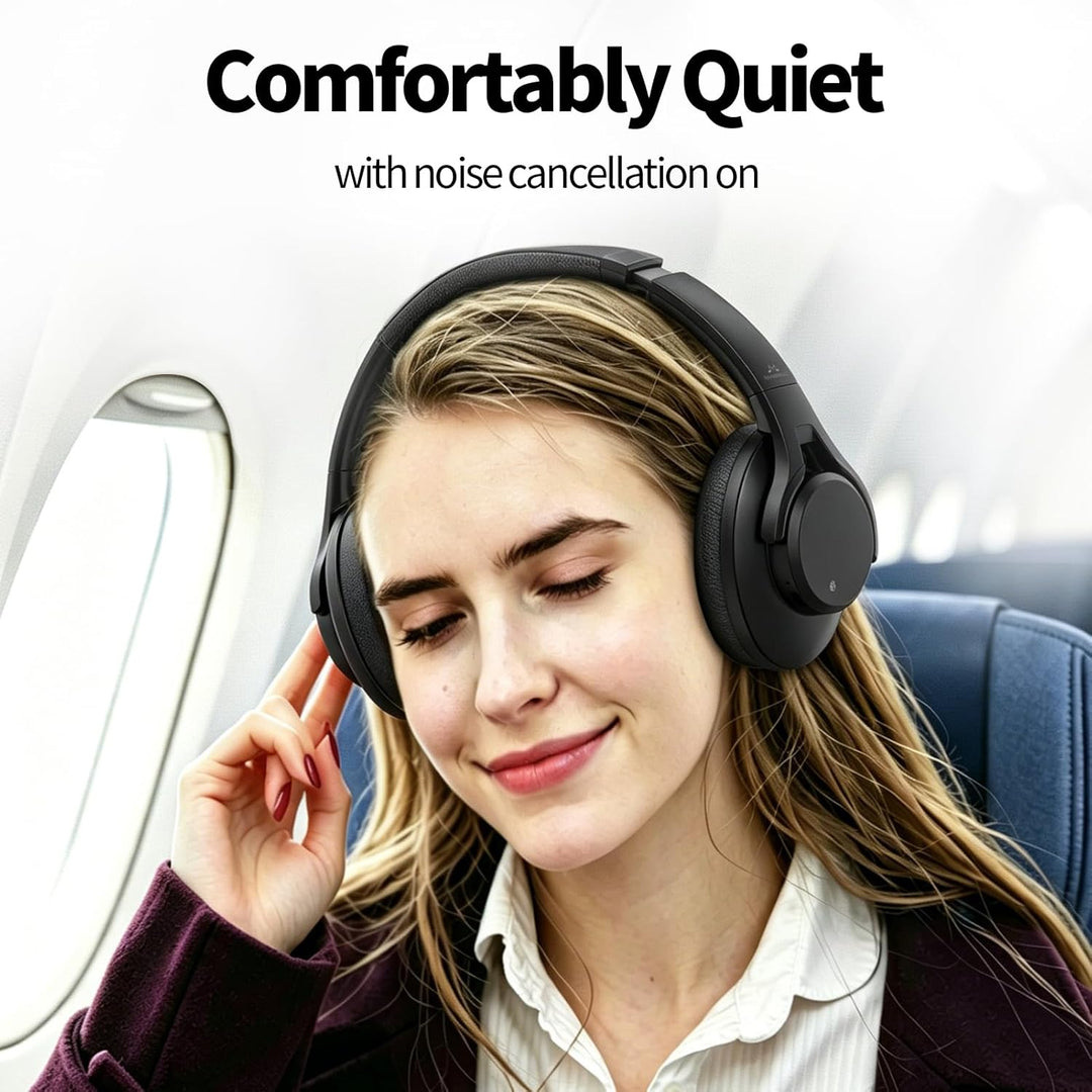 SoundMAGIC P58BT ANC Over Ear Hybrid Active Noise Cancelling Bluetooth Kopfhörer mit CVC Rauschunter
