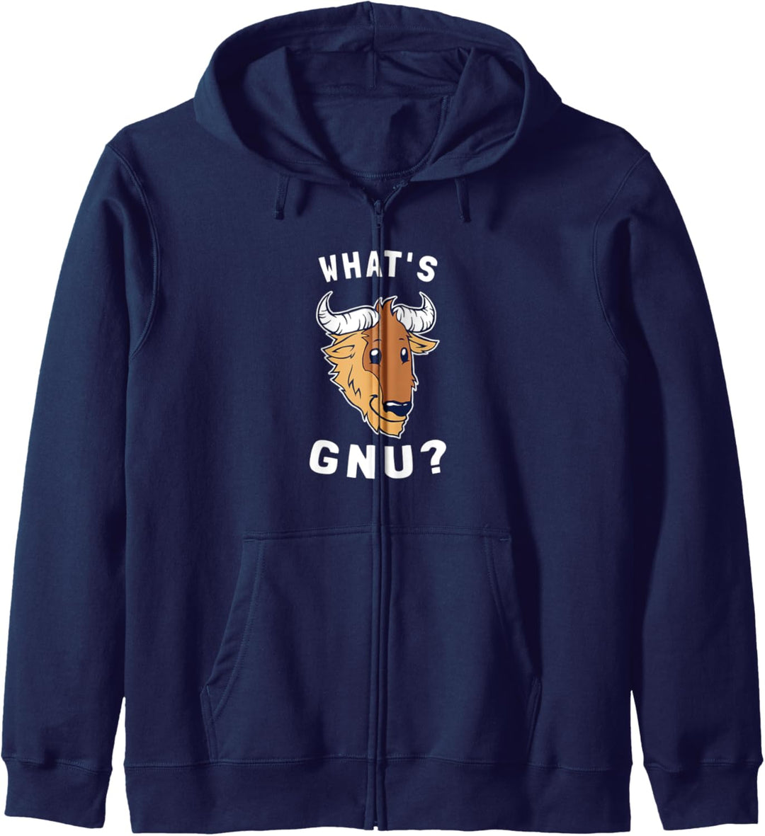 What's Gnu - Lustiges Gnus Tier Wortspiel Kapuzenjacke