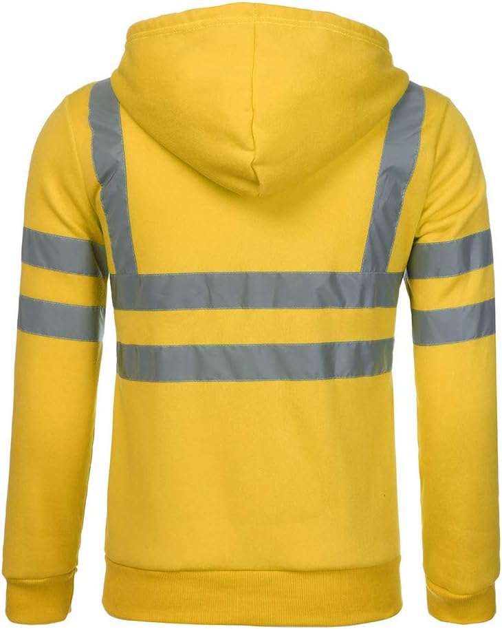 Herren Sicherheitsjacke Kapuze Warnjacke Warnschutzjacke Softshelljacke Arbeitsjacke Winterjacke mit
