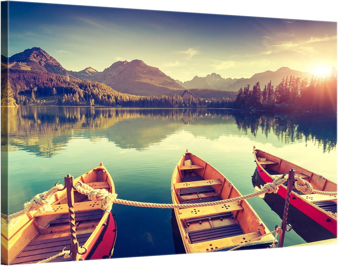 ge Bildet Bild auf Leinwand | Landschaftsbilder - Tatra Nationalpark in der Slowakei D in 70x50 cm a