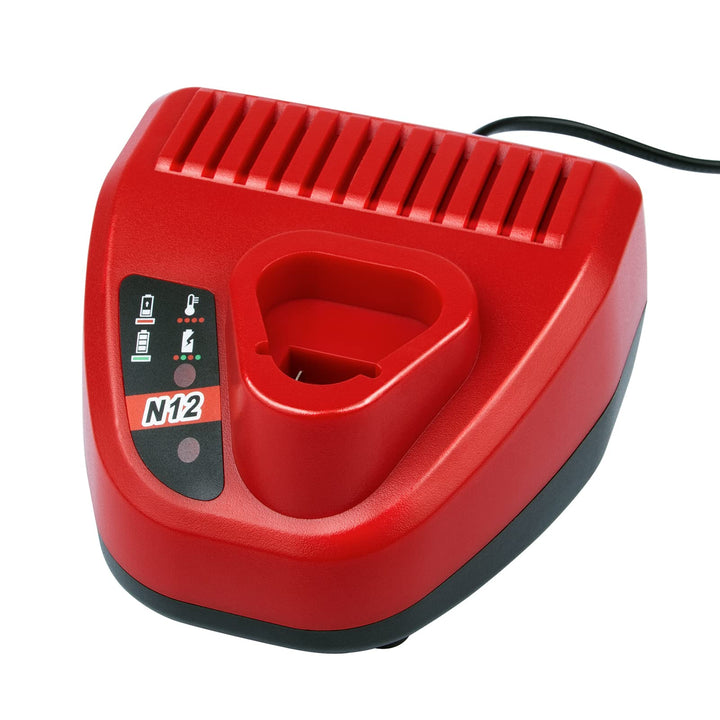 ASUNCELL M12 Ladegerät für Milwaukee 12V Akku, Ersatzladegeräte Kompatibel mit Milwaukee Akku M12 M1