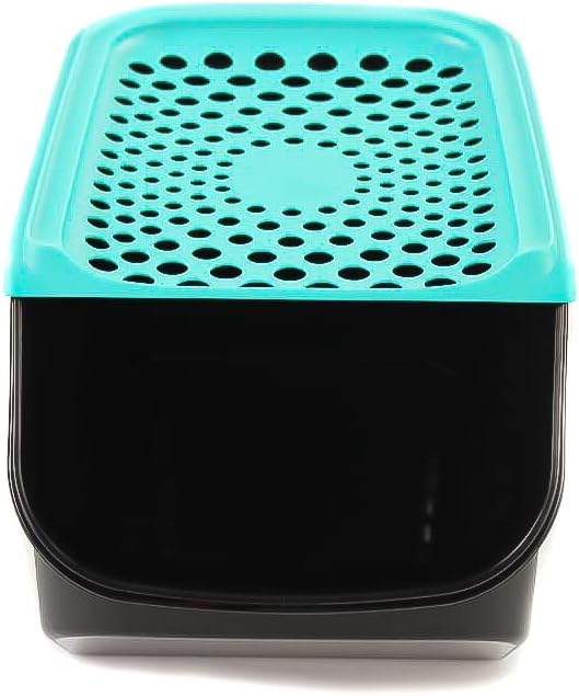 Tupperware Zwiebel-Lager 5,5 L schwarz türkis Zwiebellager A168 Zwiebelmeister