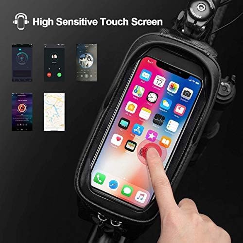 ROCKBROS Fahrrad Rahmentasche Lenkertasche Wasserdicht Handytasche für Smartphone bis zu 6.8 Zoll mi