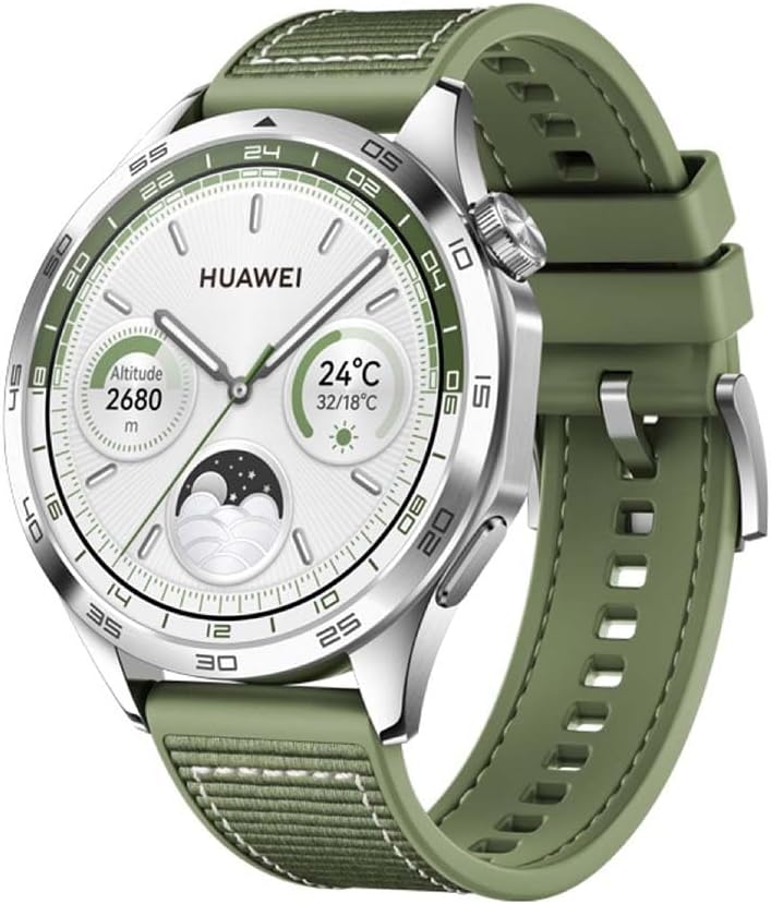 Huawei Watch GT 4 46mm Smartwatch, Oktagon Design, Bis zu 2 Wochen Akkulaufzeit‌, Erweitertes 24/7 G