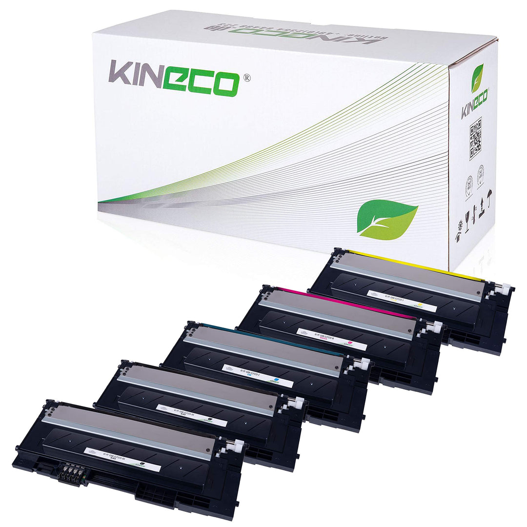 5 Toner kompatibel mit CLP-320 für Samsung CLP-325, CLX-3180, CLX-3185 - Schwarz je 1.500 Seiten, Co