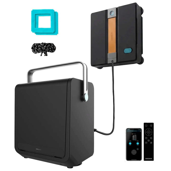 Cecotec Fensterputzroboter Conga Windroid W100 Station. Akku-Station für 120 Min. Laufzeit, Automati