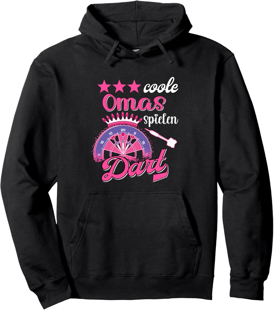 Dartspielerin Damen Frauen Coole Omas Spielen Dart Dartpfeil Pullover Hoodie