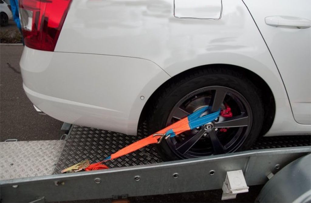 4 Stück Spanngurte für Pkw Transport zur Radsicherung 1000/2000 daN
