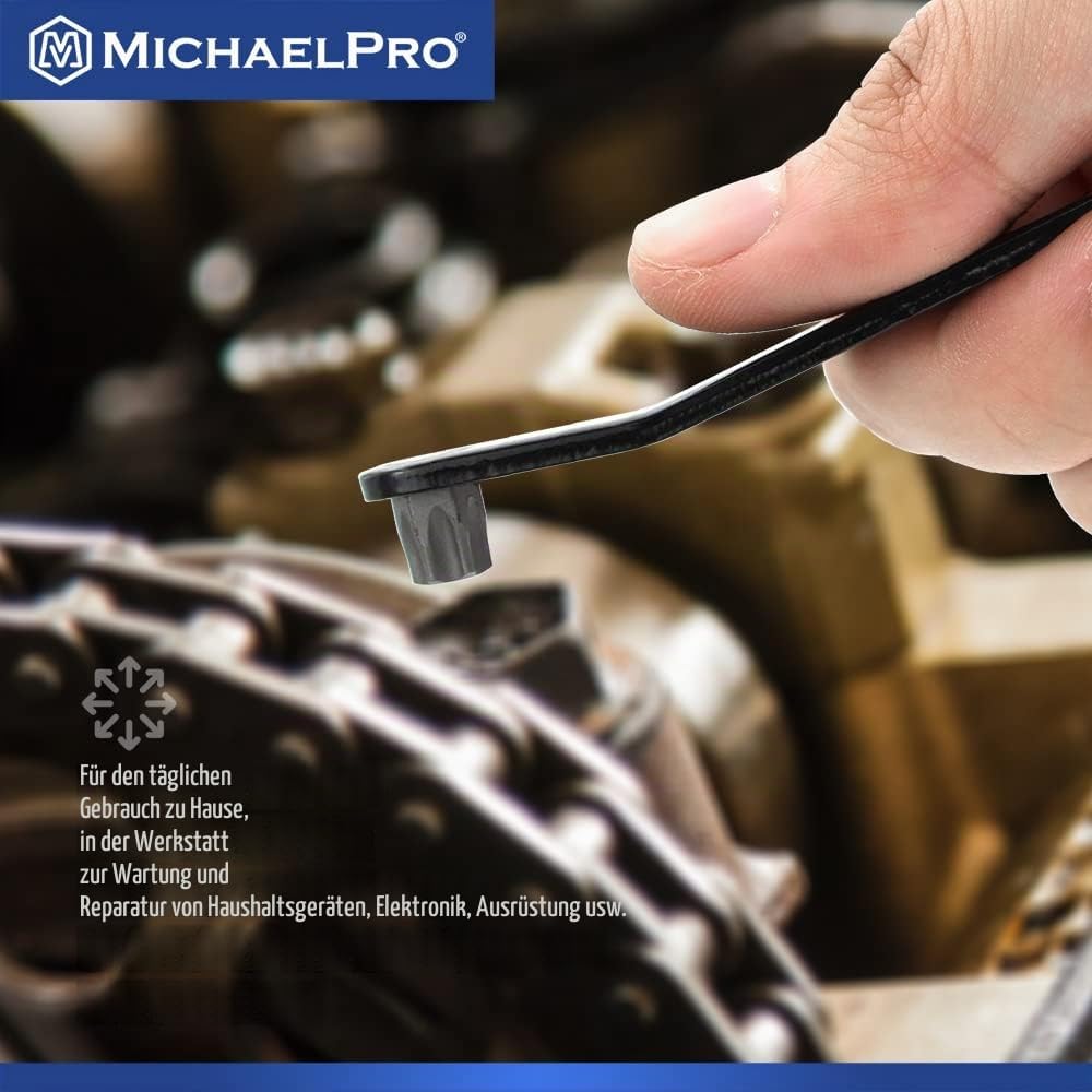 MichaelPro MP002029 5-Piece Ultra Low Profile Offset Screwdriver Set Slim Profile Angle Screwdriver