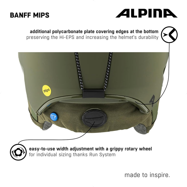 ALPINA BANFF MIPS - Nachhaltiger, Sicherer und leichter MIPS Skihelm Mit Schafswolle-Innenfutter Für
