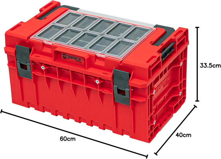 QBRICK SYSTEM Werkzeugkoffer Werkzeugkasten Leer Werkzeugkiste ONE 350 2.0 Expert RED Ultra HD Rot 6